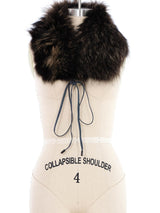 Brown Fox Fur Collar Accessory arcadeshops.com