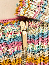 Chanel Zip Front Cardigan Top arcadeshops.com