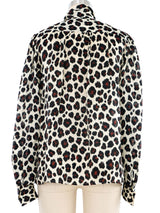 Saint Laurent Cheetah Silk Blouse Top arcadeshops.com