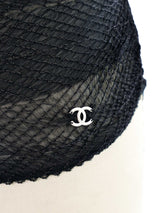 2003 Chanel Black Ruffle Trim Metallic Tank Top arcadeshops.com