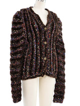 Knit Chenille Cardigan Top arcadeshops.com