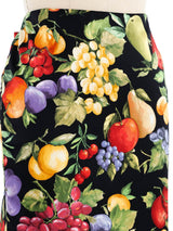 Dolce & Gabbana Fruit Printed Satin Skirt Bottom arcadeshops.com