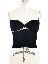 Missoni Black Knit Lace Up Tank