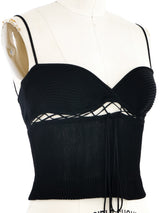 Missoni Black Knit Lace Up Tank