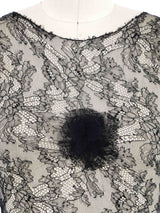 2004 Chanel Black Lace Camellia Tank Top arcadeshops.com