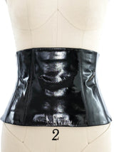 2001 Chanel Patent Leather Corseted Waist Belt