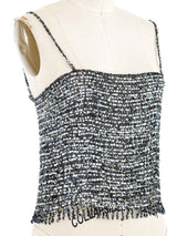 2009 Chanel Sequin Silk Cami Top Top arcadeshops.com