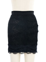 Dolce & Gabbana Black Lace Mini Skirt