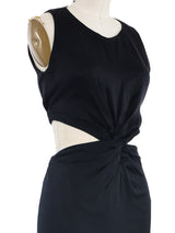 2001 Chanel Black Open Midriff Gown