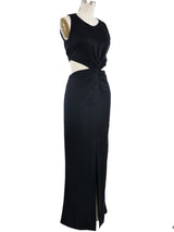2001 Chanel Black Open Midriff Gown