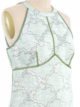 2003 Prada Mint Brocade Sleeveless Top