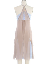 2004 Chanel Silk Chiffon Carwash Panel Dress