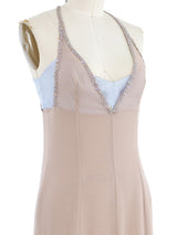 2004 Chanel Silk Chiffon Carwash Panel Dress
