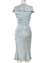 1999 Chloe Bias Cut Silk Ruffle Dress
