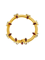 DeLillo Red Rhinestone Bracelet