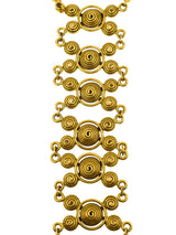 Goldtone Coiled Chain Bib Necklace