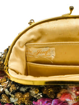 1950s Floral Sequin Mini Purse