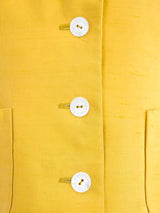 Dolce & Gabbana Yellow Silk Skirt Suit