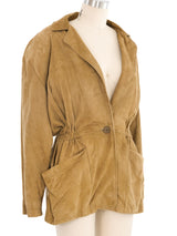 1990s Olive Suede Jacket Jacket arcadeshops.com