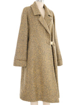 2000 Chanel Metallic Tweed Buckled Coat