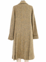 2000 Chanel Metallic Tweed Buckled Coat
