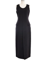 Jean Paul Gaultier Sleeveless Wool Midi Dress