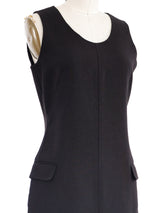 Jean Paul Gaultier Sleeveless Wool Midi Dress