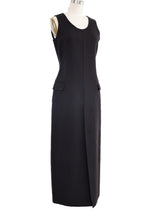 Jean Paul Gaultier Sleeveless Wool Midi Dress