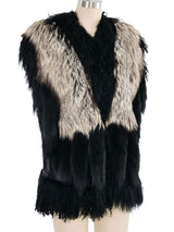 Adrienne Landau Leather Fur Vest