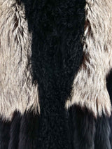 Adrienne Landau Leather Fur Vest