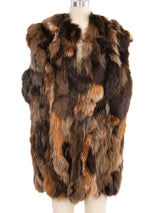 1990s Patchwork Fox Fur Vest