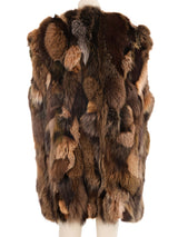 1990s Patchwork Fox Fur Vest