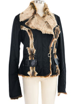 Gianfranco Ferre Goat Fur Lined Jacket