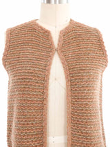 St John Copper Metallic Knit Vest Top arcadeshops.com