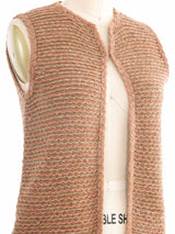 St John Copper Metallic Knit Vest Top arcadeshops.com