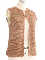 St John Copper Metallic Knit Vest Top arcadeshops.com