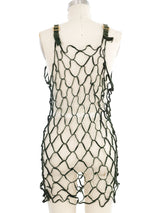 1970s Suede Fishnet Top