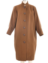 Balenciaga Brown Wool Overcoat Outerwear arcadeshops.com