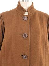 Balenciaga Brown Wool Overcoat Outerwear arcadeshops.com