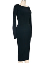 Alaia Black Compact Knit Dress