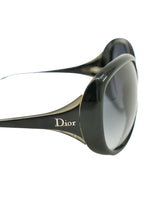Christian Dior Oversized Black Wraparound Sunglasses