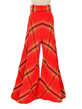 1970s Elephant Leg Tartan Trousers Bottom arcadeshops.com