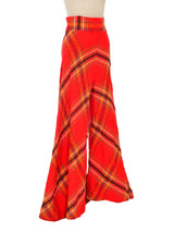 1970s Elephant Leg Tartan Trousers Bottom arcadeshops.com