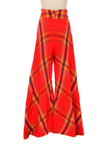 1970s Elephant Leg Tartan Trousers Bottom arcadeshops.com