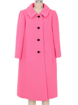 Bergdorf Goodman Pink Trapeze Coat Outerwear arcadeshops.com