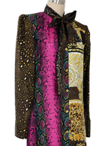 Versace Mixed Print Silk Shirt Dress Dress arcadeshops.com