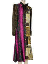 Versace Mixed Print Silk Shirt Dress Dress arcadeshops.com