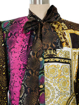 Versace Mixed Print Silk Shirt Dress Dress arcadeshops.com