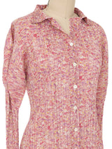 Issey Miyake Pleats Please Pink Granite Printed Jacket Jacket arcadeshops.com