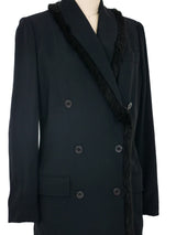 1998 Christian Dior Silk Fringe Double Breasted Tailored Jacket Jacket arcadeshops.com